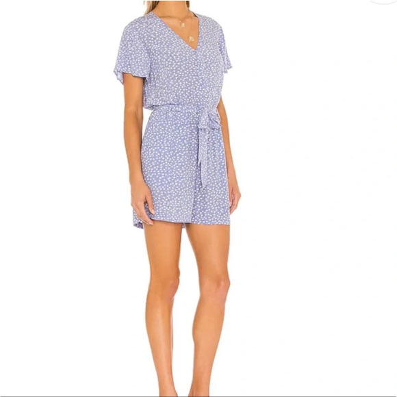 Rails Sophia Sky Blue Daisies Romper Floral Playsuit Button Front Blue White XS - Picture 3 of 15
